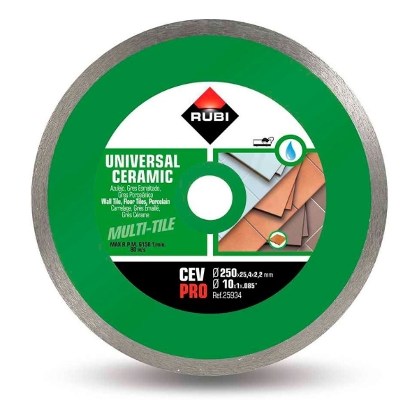 Disco Diamantado Cev 180 C/humedo P/ingletar Rubi 30945