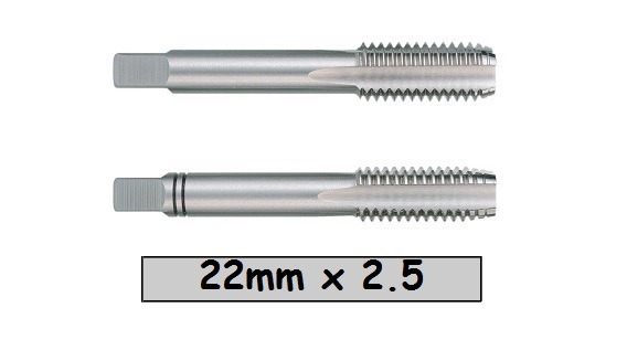 Juego De 2 Piezas De Macho 22mm X 2.5 Codigo M22m25