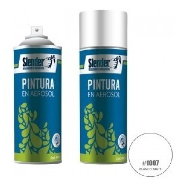 Pintura Aerosol Slender 400ml.p/int.y Ext.blanco Mate(10