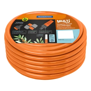Manguera Para Jardín 20m 1/2'' C/ Acoples Naranja Tramontina