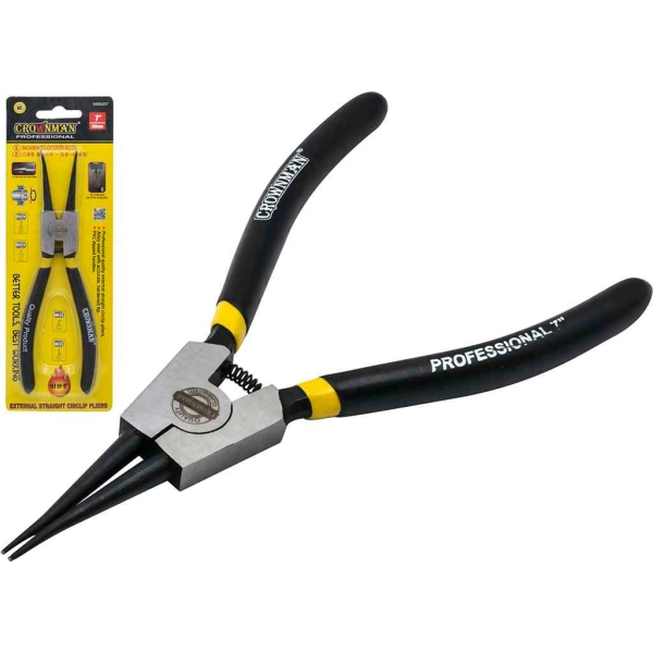 Pinza Para Seguros 7'' Recta Externa 0565207 Crownman P G