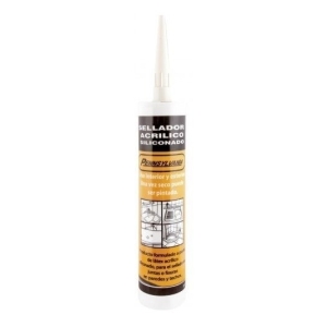 Caja De 24 Uni Silicona Sellador Acrilico Pintable 300ml
