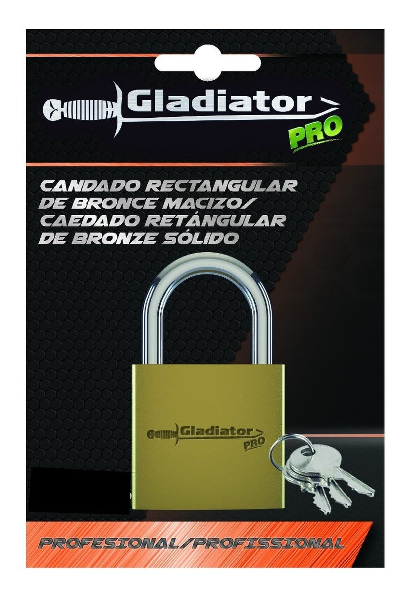Candado De Bronce Macizo 60mm Gladiator Pro Can860
