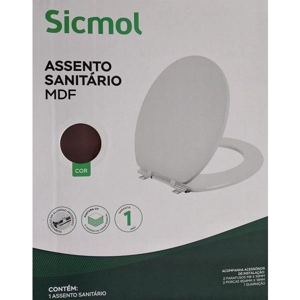 Asiento Tapa Convencional De Inodoro Madera Sicmol P G - Imagen 6