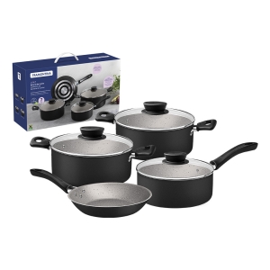 Batería De Cocina 7pz. Linz Negro Tramontina 28299/008