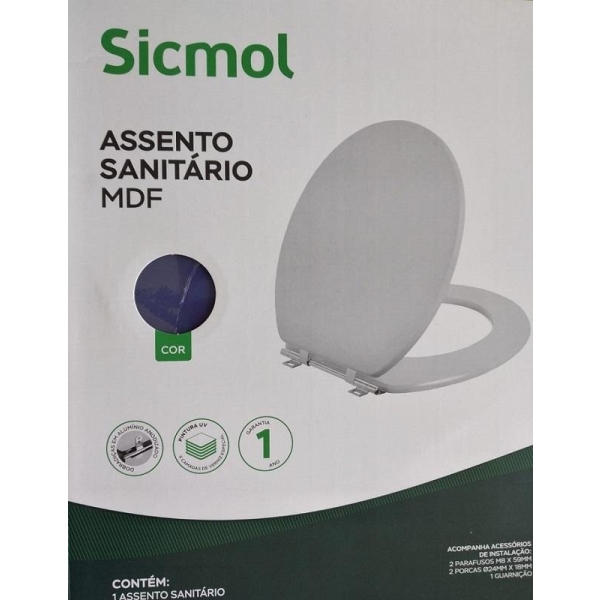 Asiento Tapa Convencional De Inodoro Madera Sicmol P G - Imagen 2
