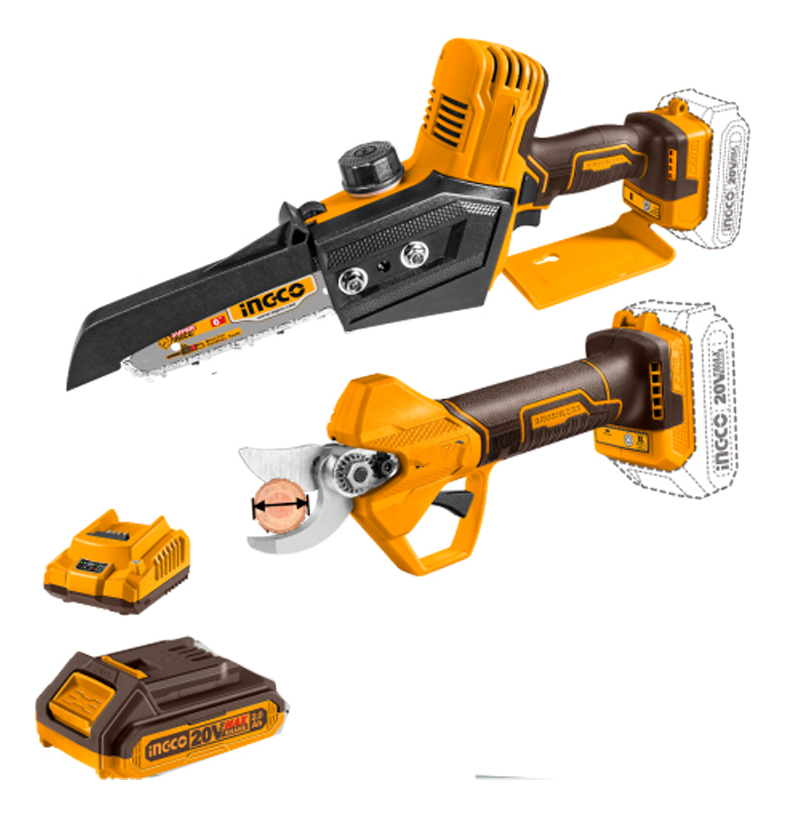 Combo A Bateria Mini Motosierra 6 20v P20s + Tijera Poda 20