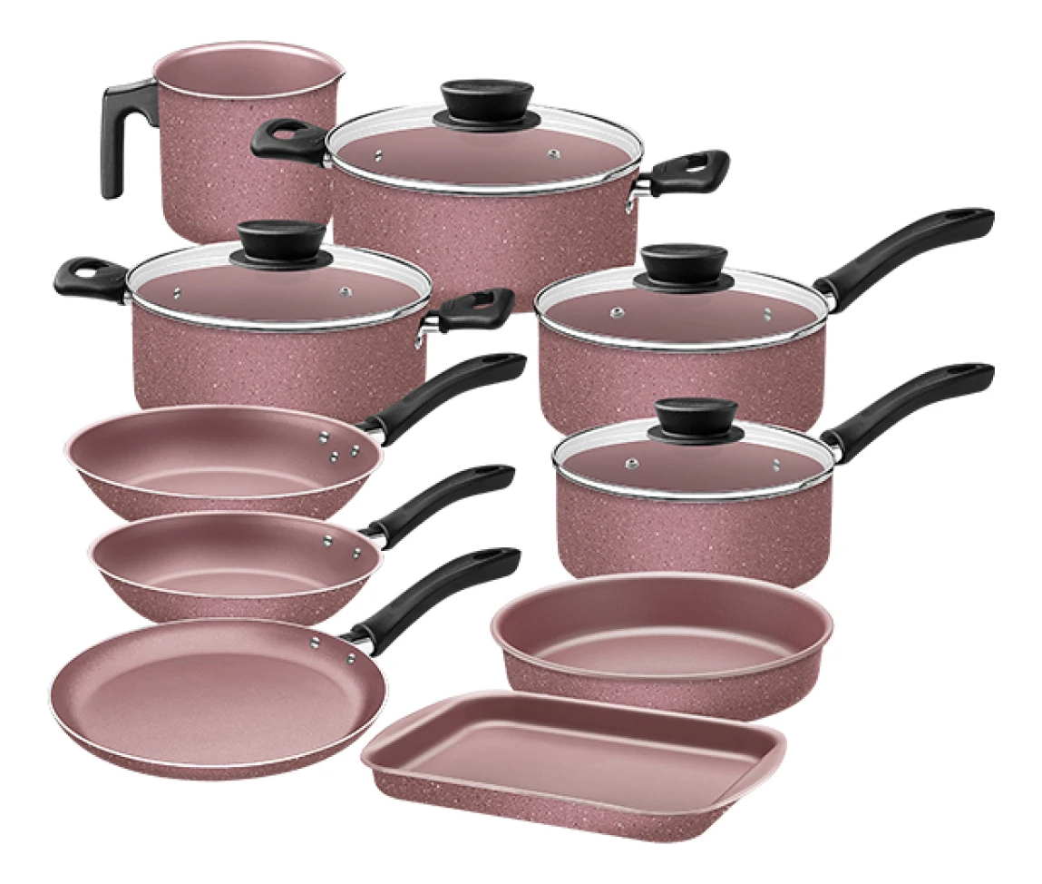 Bateria Cocina Tramontina Linz 10 Piezas Antiadherente