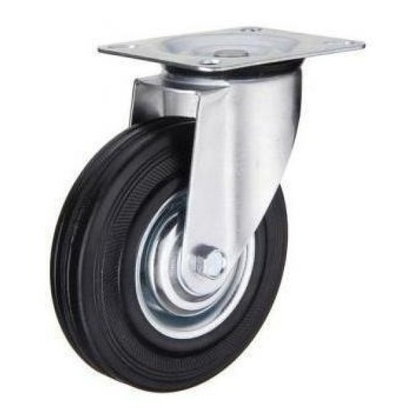 Rueda De Goma Con Base Giratoria 250mm Código 126