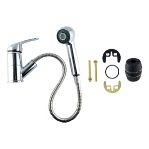 Monocomando Cocina De Mesada Con Extensible Cart 40mm Goldex