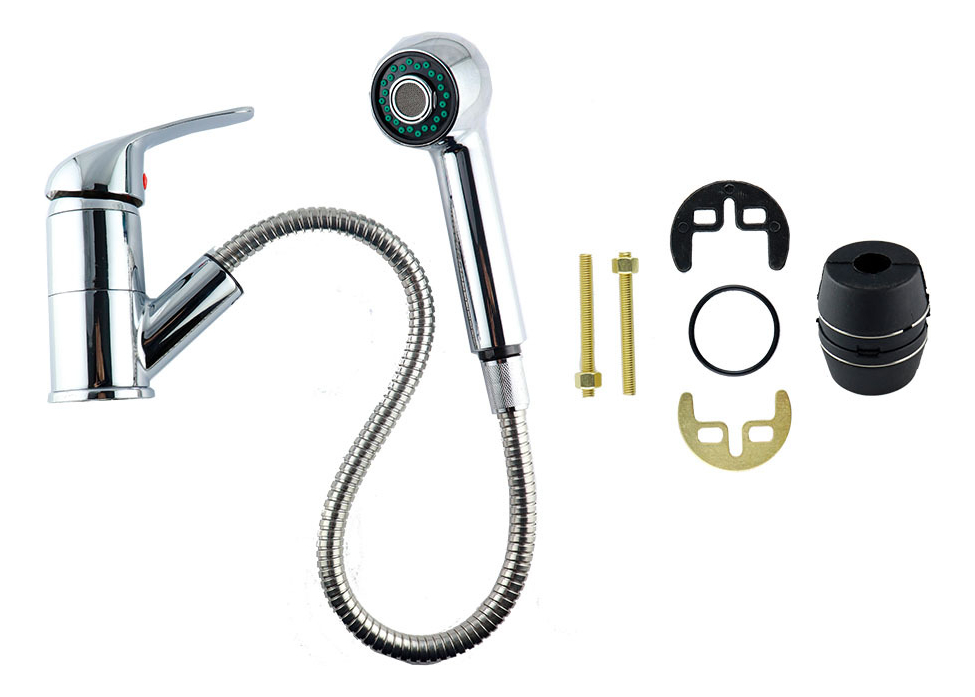 Monocomando Cocina De Mesada Con Extensible Cart 40mm Goldex