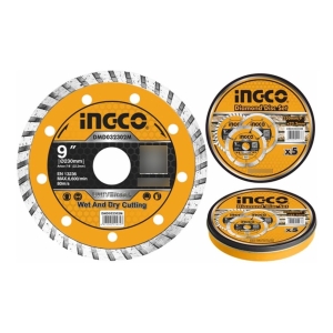 Set Lata Con 5 Discos De Widia Turbo 230mm 9 Ingco Dmd032302