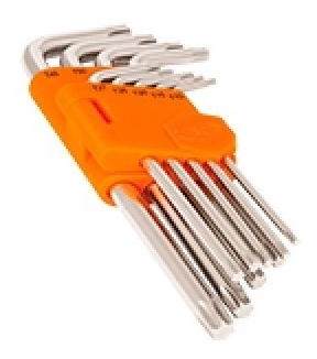 Jgo 9 Llaves Torx Largas T10-t50est.plástico Truper Torx