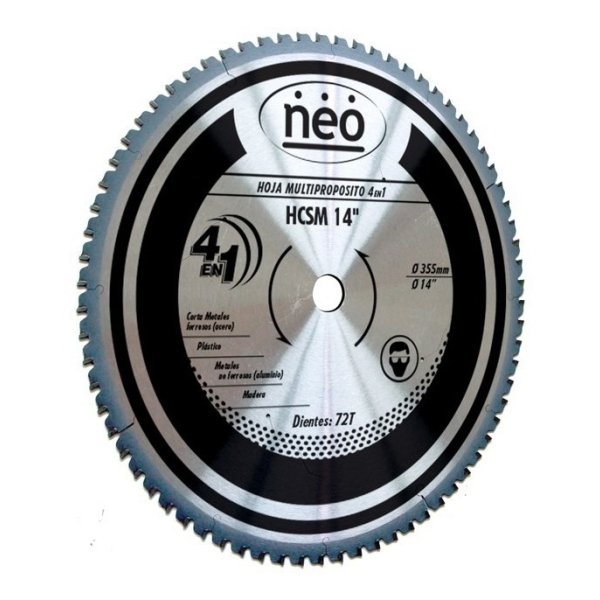 Hoja De Sierra Multiuso 4en1 14 Pulgadas Neo Hcsm14 72t