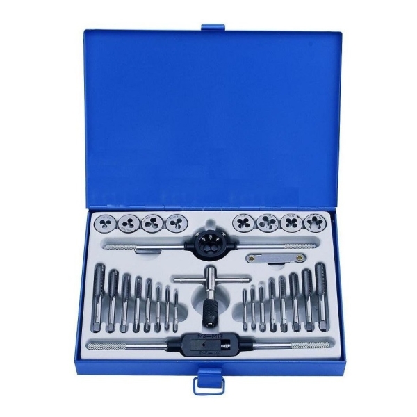 Juego De 28 Piezas De Macho Y Terraja Para Metal 3mm A 12mm