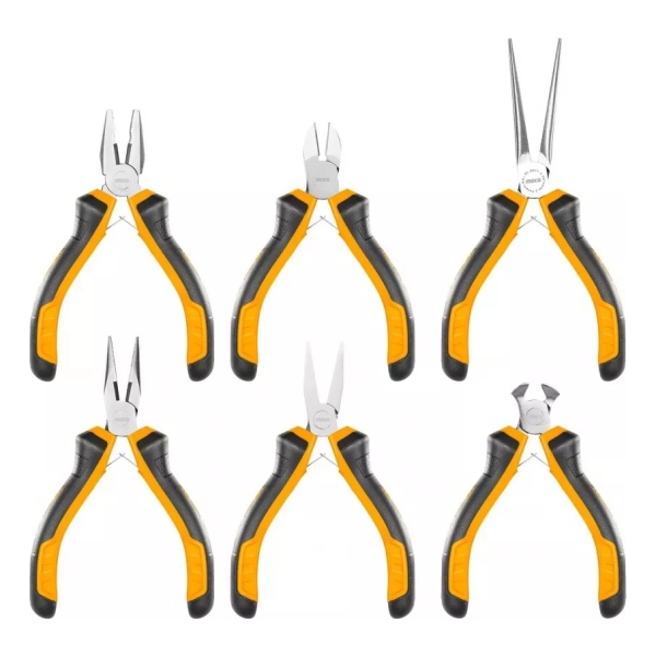 Set X 6 Mini Pinzas Alicates Precision Hmps06115 Ingco P G