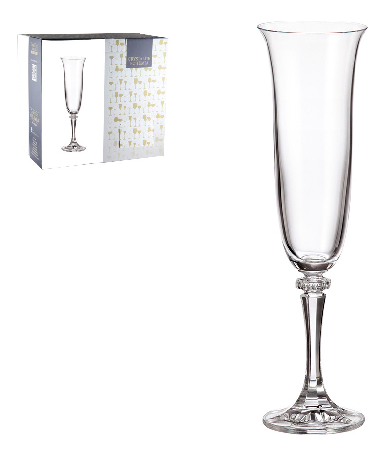 Pack 6 Copa De Cristal Flauta 175ml Branta Bohemia P G