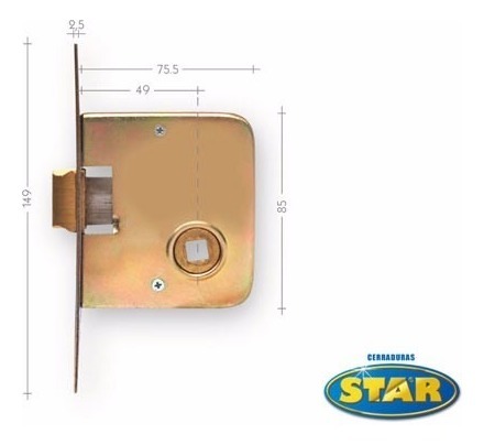 Cerradura Picaporte Interior Star 70 A 2 Años De Garantia!