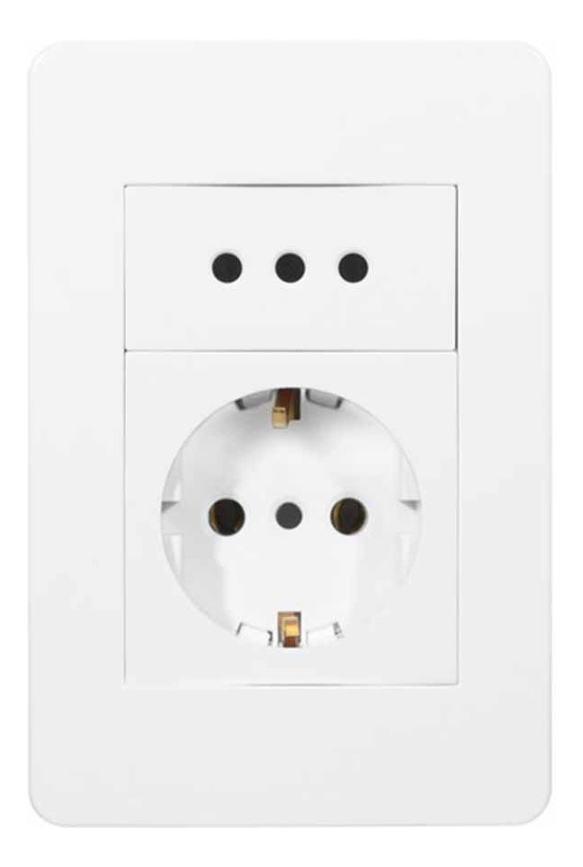 Plaqueta + 1 Modulo Shucko + 3 En Linea Molveno Blanco