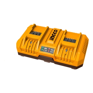 Cargador Rapido Inteligente Doble 20v P20s Ingco Fcli2034 Pg