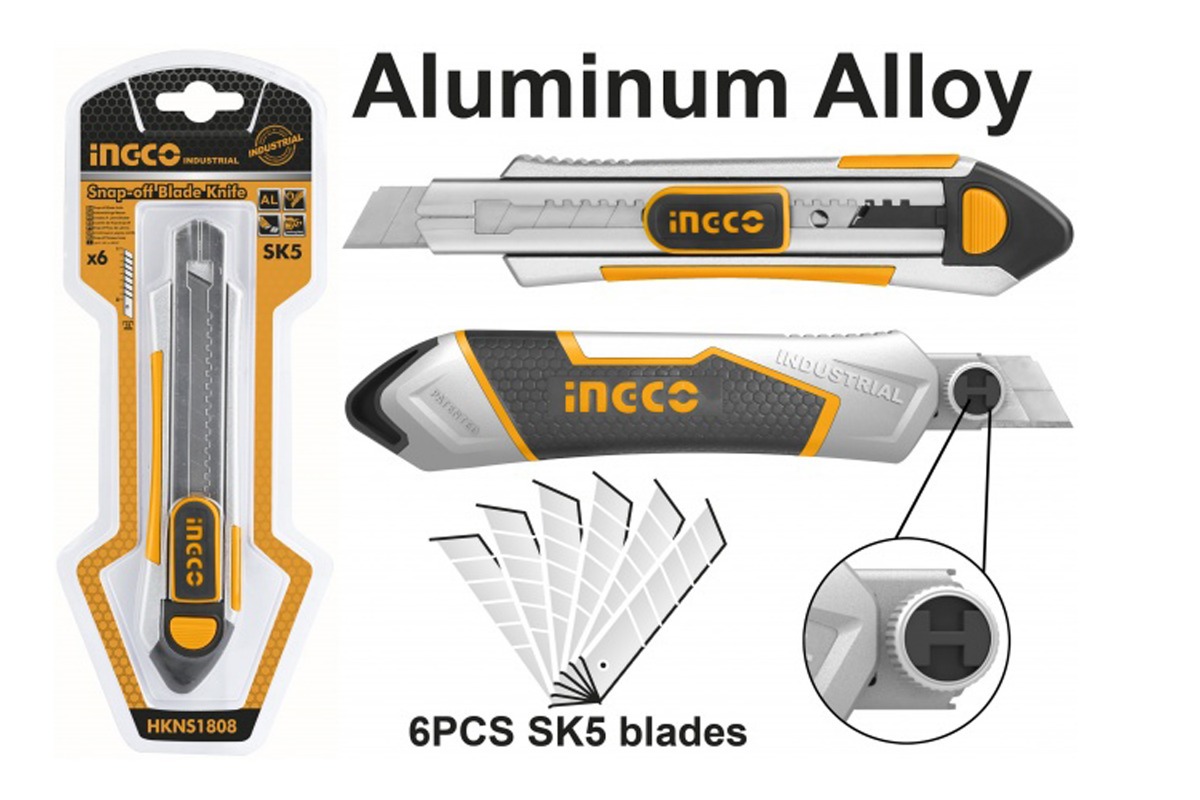 Trincheta Cutter De Aluminio 18mm Ingco Hkns1808