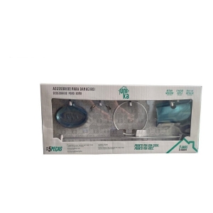 Kit De Accesorios Para Baño Metalico Acero Inox 5pc Unika Pg