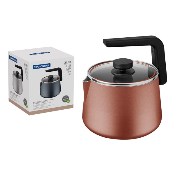 Caldera Starflon 2,3 Lts Con Tapa De Vidrio Tramontina P G - Imagen 2