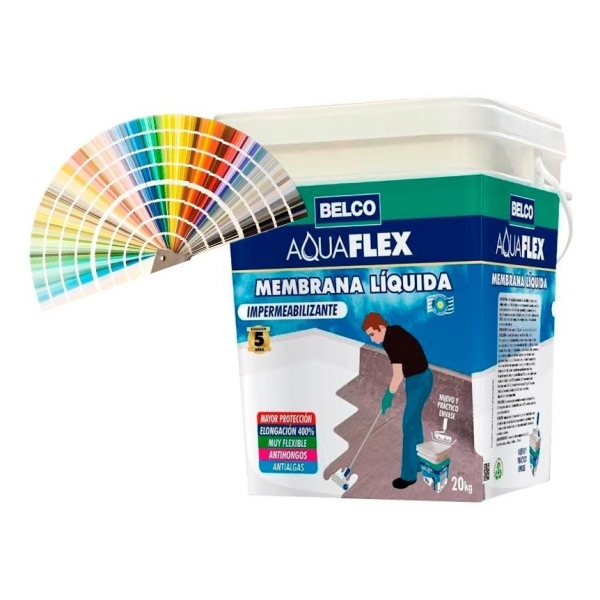 20kg Membrana Liquida Color Pastel Aquaflex Belco