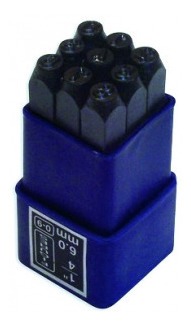 Juego De Números Acero De Golpe 5mm. Black Jack Bj