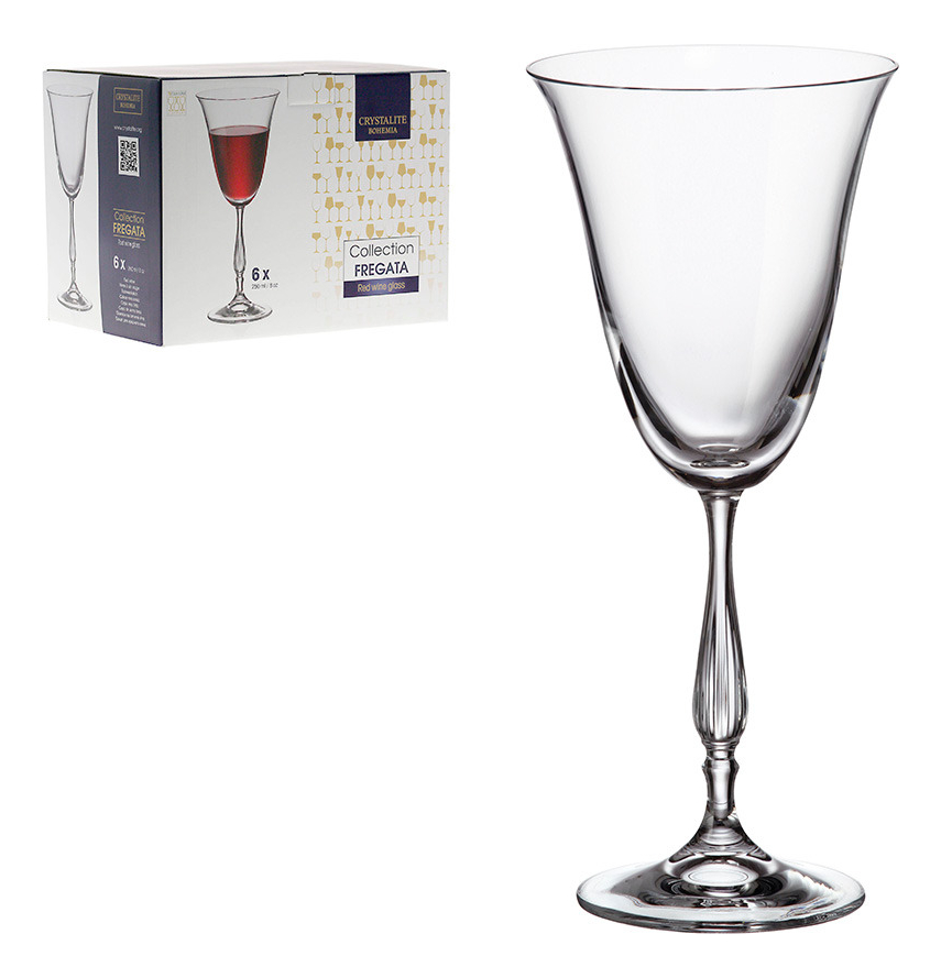 Pack 6 Copa De Cristal 350ml Fregata Bohemia P G