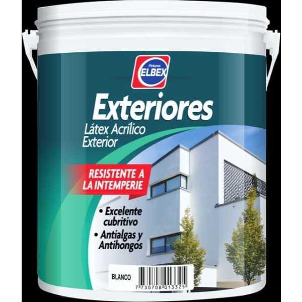 20+4l Pintura Elbex Para Exterior Antihongos Superlavable