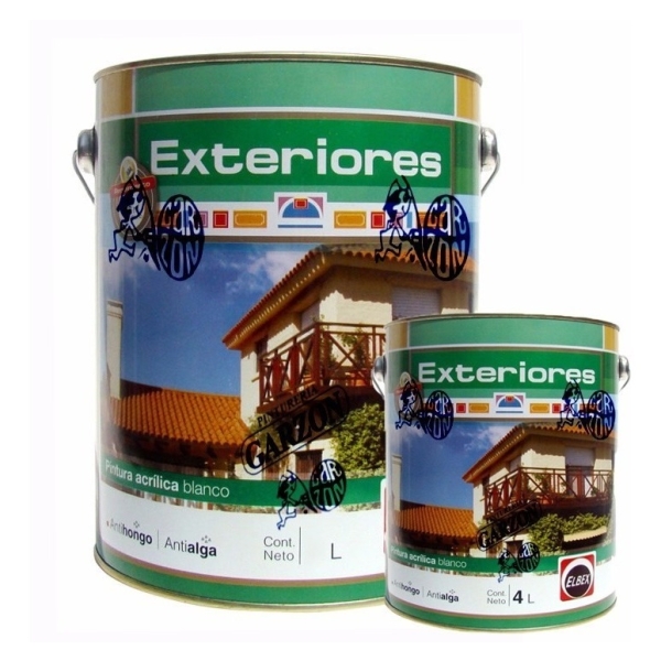 20l + 4l Pintura Elbex Exterior Antihongos Superlavable !