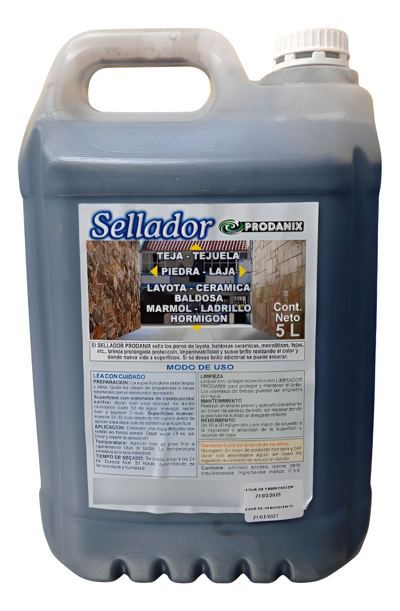 5lt Sellador Para Teja Tejuela Piedra Layota Etc Prodanix - Imagen 2