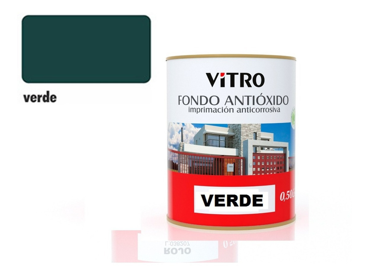 4lt Fondo Antioxido Sintetico Para Metal Vitro 4 Colores - Imagen 3