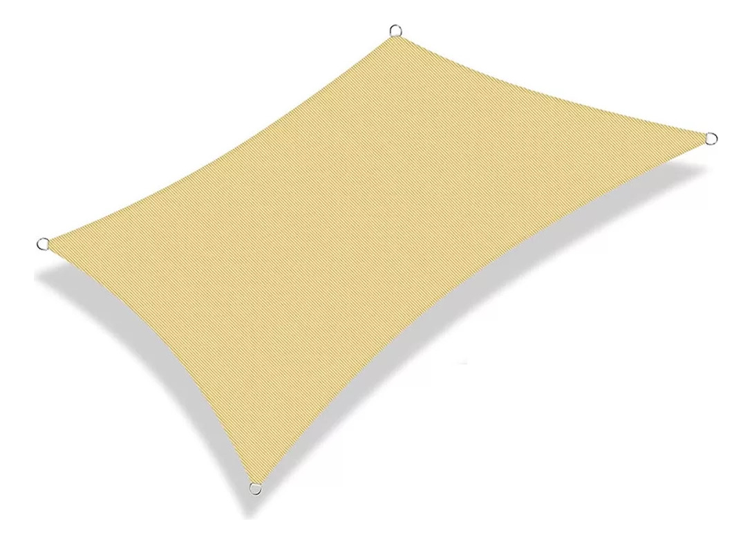 Toldo Vela Malla Sombra Impermeable Cuadrada 3x3mt Bege Pg
