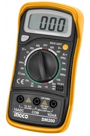 Tester Voltimetro Multimetro Digital Ingco Dm200