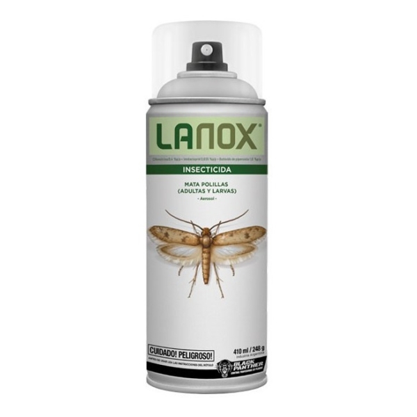 Insecticida Aerosol 410ml Mata Polillas Y Larvas Lanox