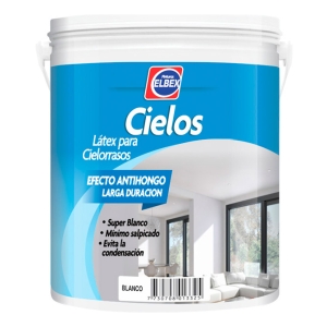 4l Pintura Elbex Latex Acrilica Cielos Rasos Antihongos