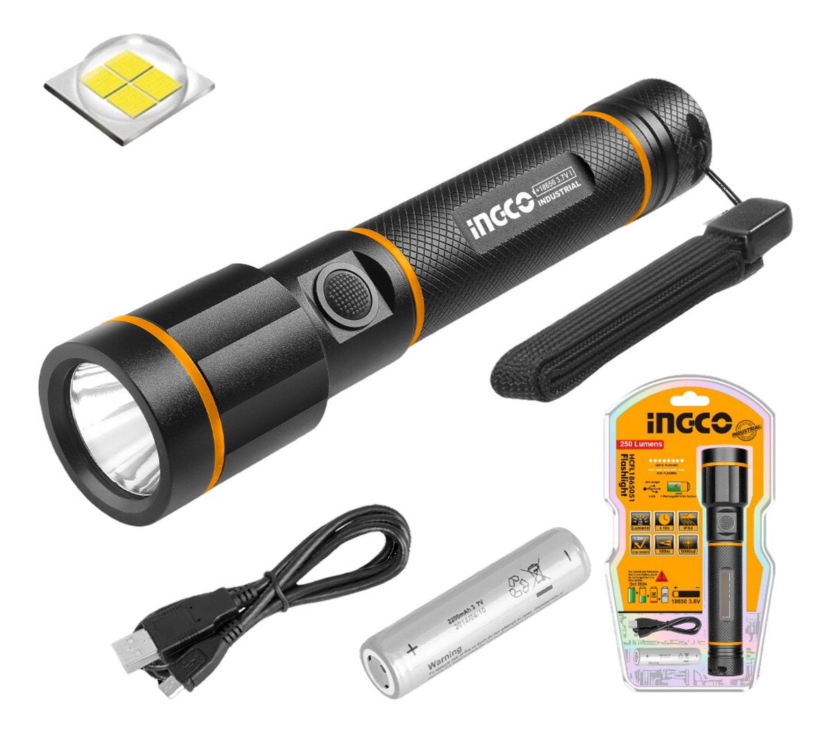 Linterna Ingco 450 Lumen Hcfl1865051 - Pg