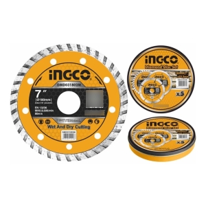 Set Lata Con 5 Discos De Widia Turbo 180mm 7 Ingco Dmd031802