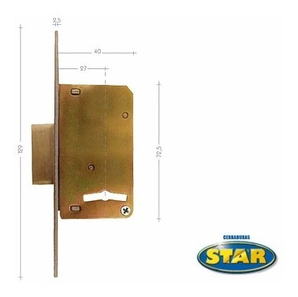 Cerradura Cerrojo De Seguridad Star 750 2 Años De Garantia!