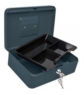 Caja Caudales Negra C/bandeja 90x200x160mm Hermex Cadi