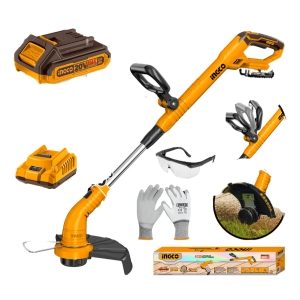 Bordeadora 20v 1 Bat Y Cargador P20s Mango Reg Ingco +regalo