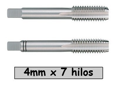 Juego De 2 Piezas De Macho 4mm X 7 Hilos Codigo M4m07