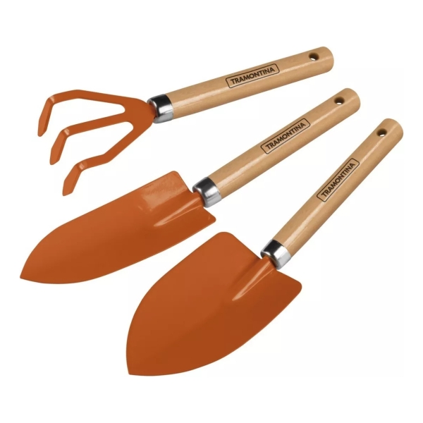 Kit P Jardinería Tramontina, Pala Ancha, Angosta Y Rastrillo