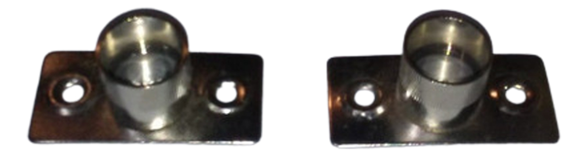 Par D Soporte Frontal P/ Caño Barrote D Aluminio Redondo 1/2