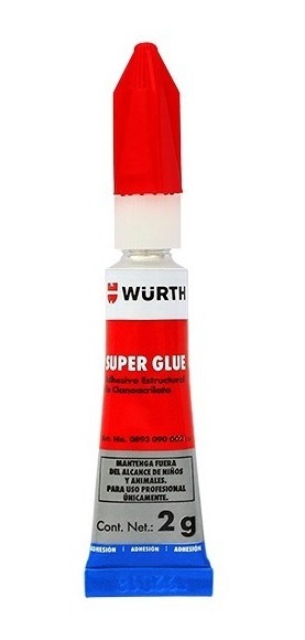 Pack 5 Adhesivo Instantaneo Transparente Wurth 2g Super Glue
