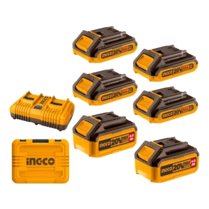 Set X 6 Baterias 20v P20s 4x2ah 2x4ah + Cargador Doble