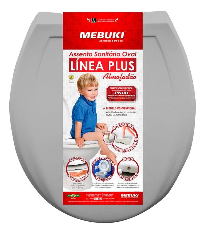 Asiento Inodoro Tapa Plus Acolchada Arena Mebuki P G - Imagen 4