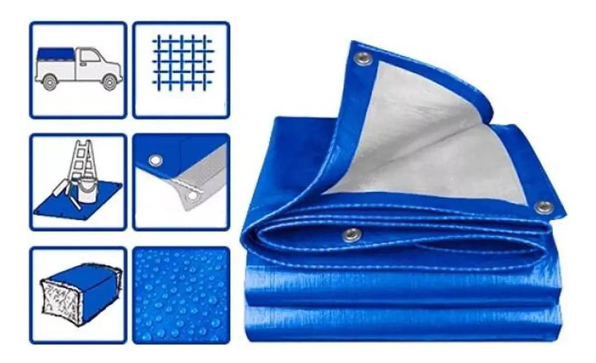 Lona 4x5 Mt Azul 110gr/m2 Wadfow Wtq1845 P G